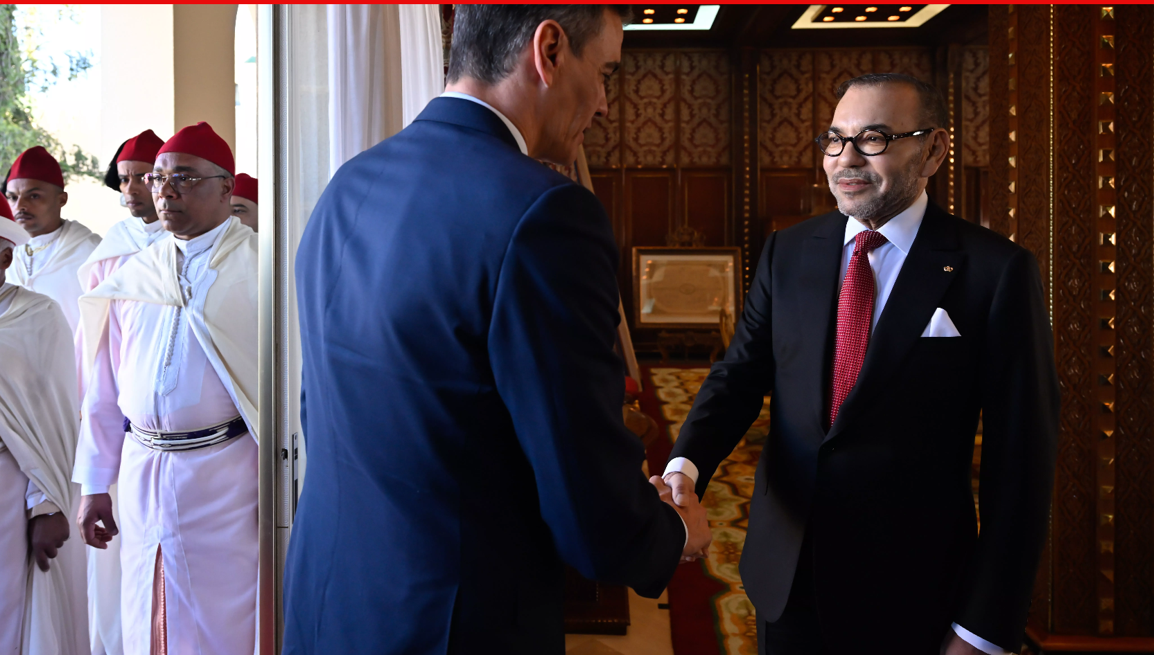 les discussions entre Sa majestéle le roi Mohammed Vi et Pedro Sanchez à Coupe du monde 2030